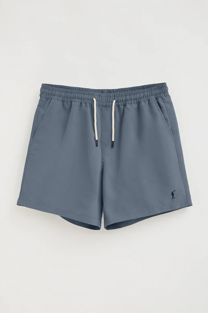 Bañador corto azul denim con logo Rigby Go - Image 6