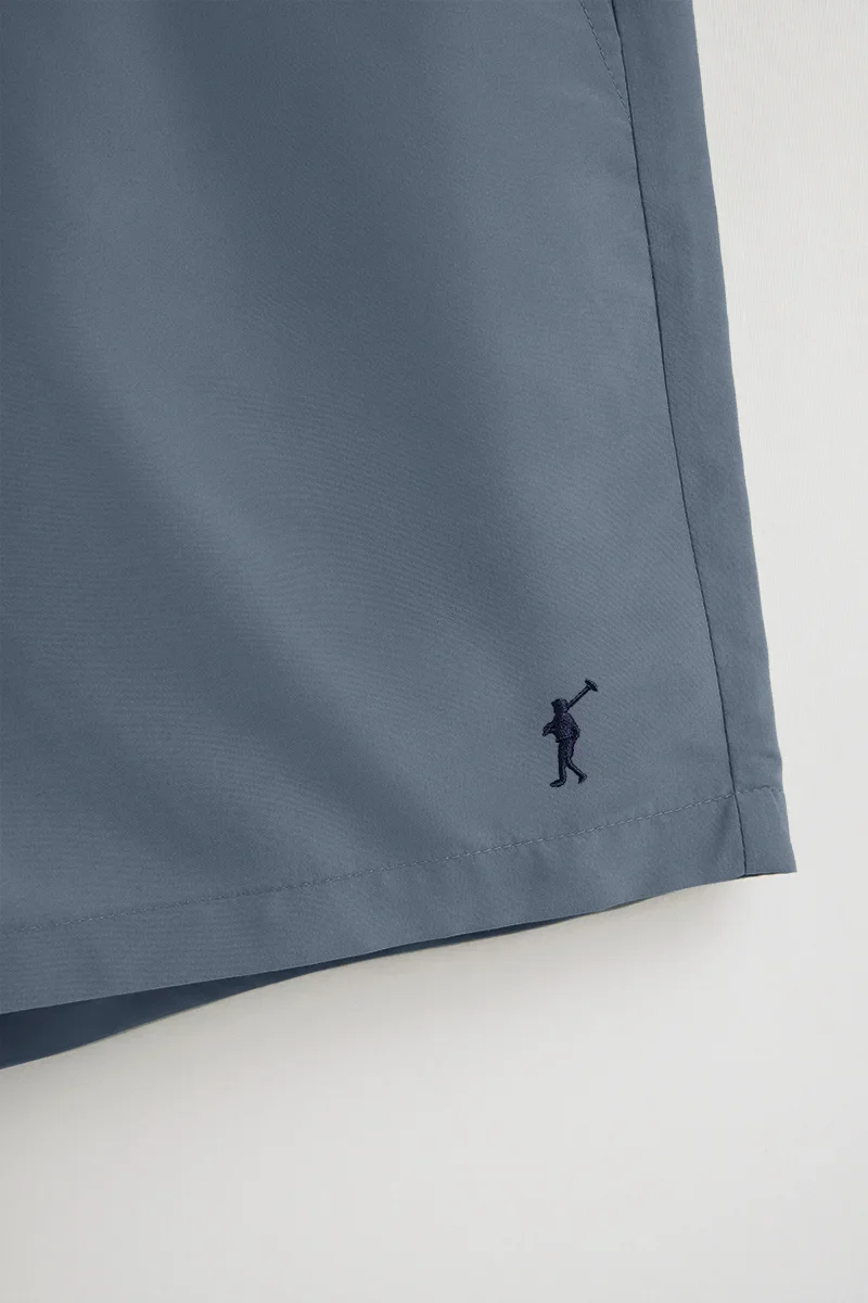 Bañador corto azul denim con logo Rigby Go - Image 7