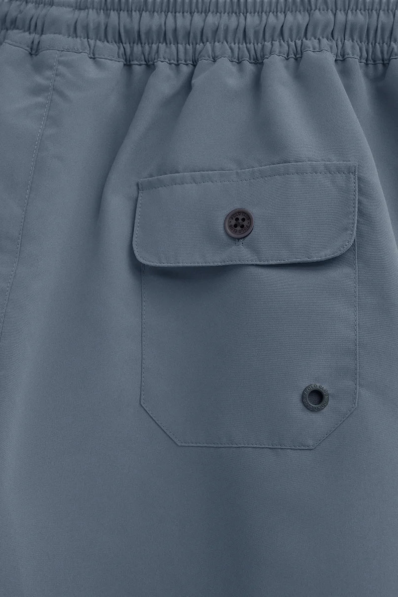 Bañador corto azul denim con logo Rigby Go - Image 9