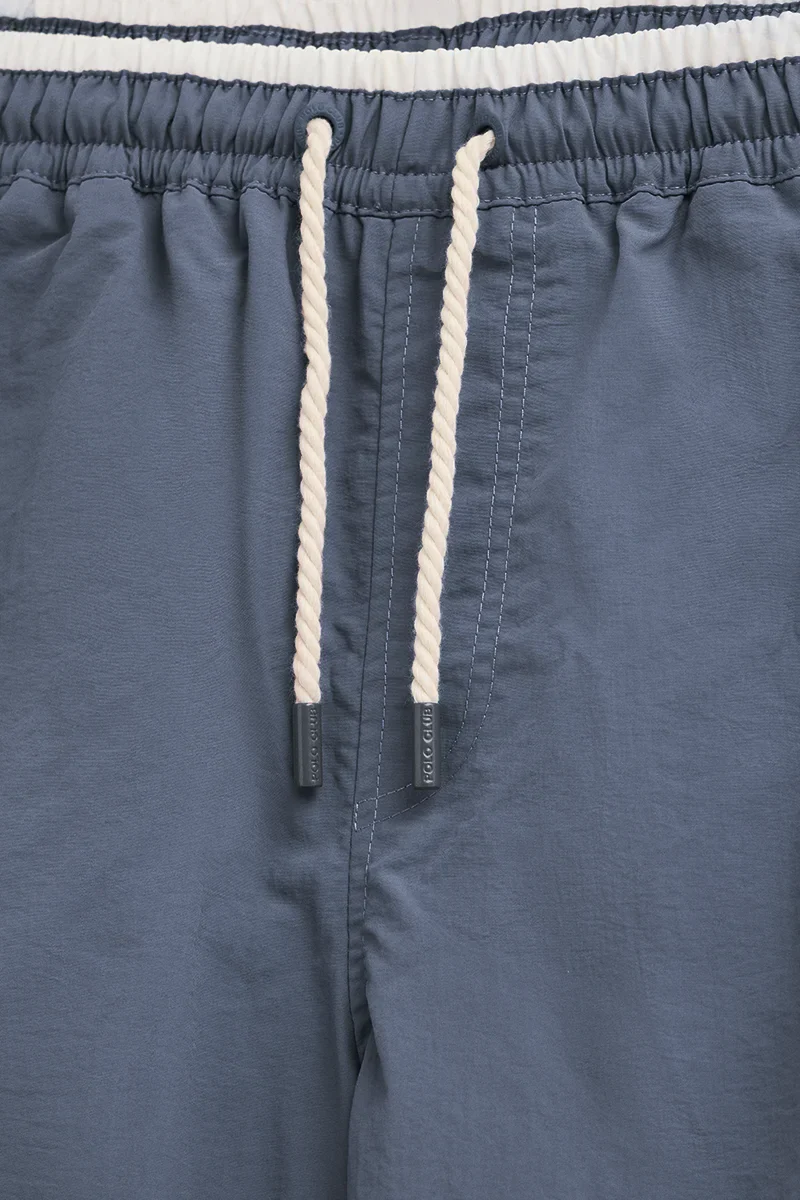 Bañador corto azul denim con efecto lavado y logo bordado Polo Club - Image 7