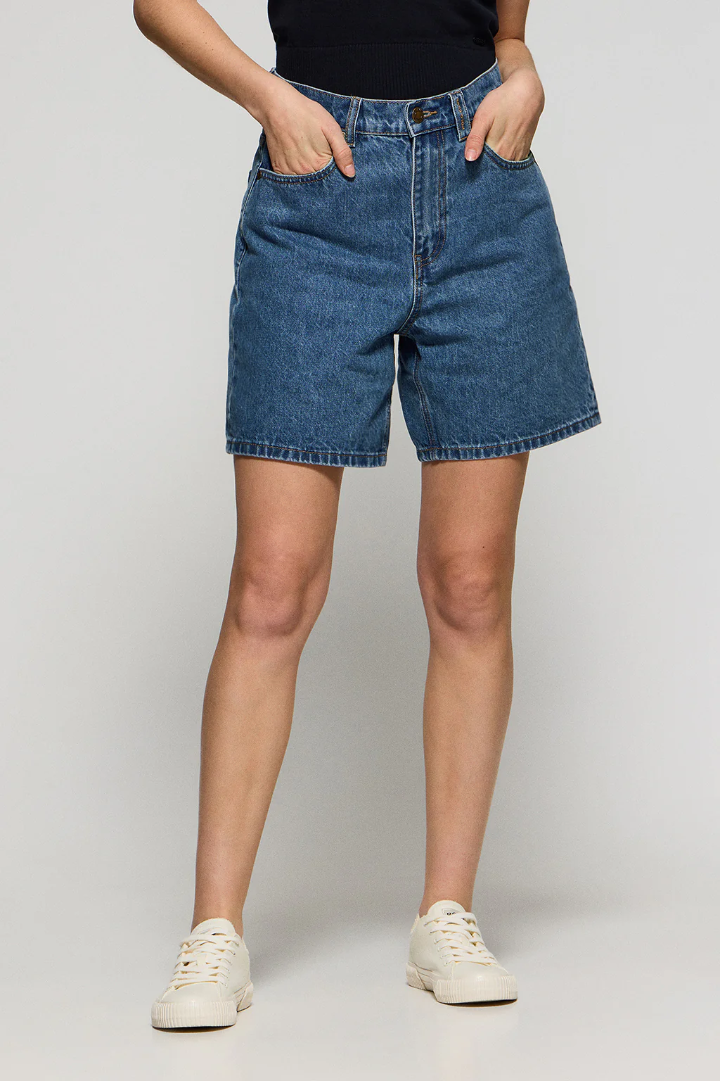 Pantalones cortos vaqueros Juno con logo bordado
