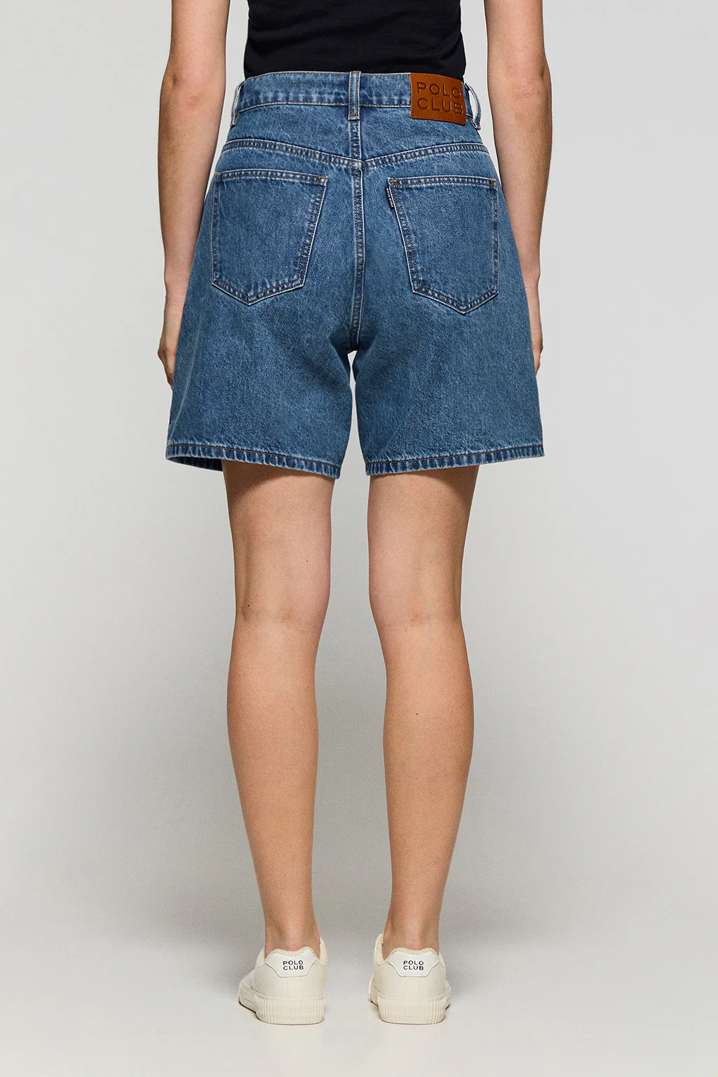 Pantalones cortos vaqueros Juno con logo bordado - Image 5