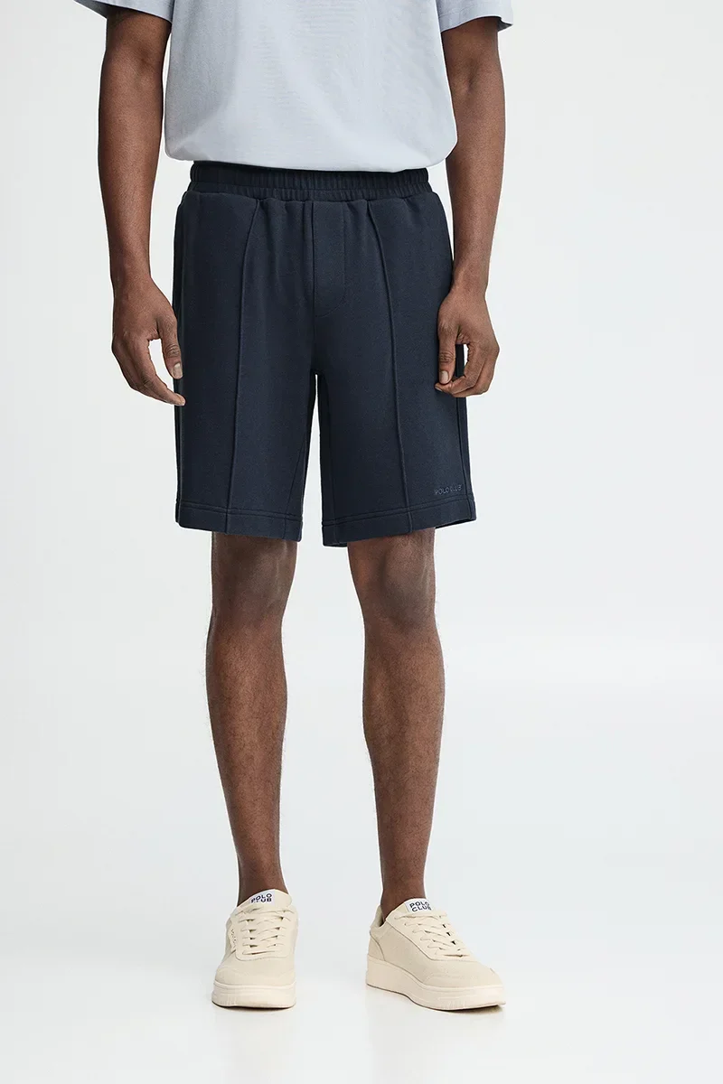Bermuda jogger azul marino con logo Polo Club - Image 2