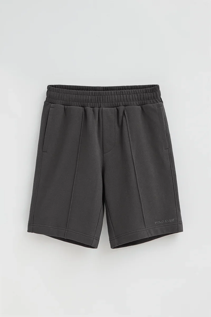 Bermuda jogger gris oscuro con logo Polo Club - Image 5