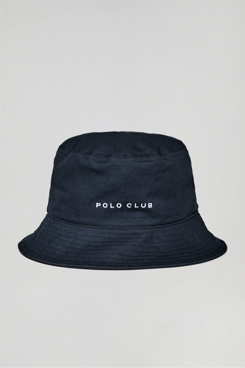 Sombrero bucket azul marino con logo bordado minimal Polo Club