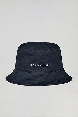 Sombrero bucket azul marino con logo bordado minimal Polo Club - Image 11