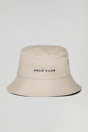 Sombrero bucket beige con logo bordado minimal Polo Club - Image 10