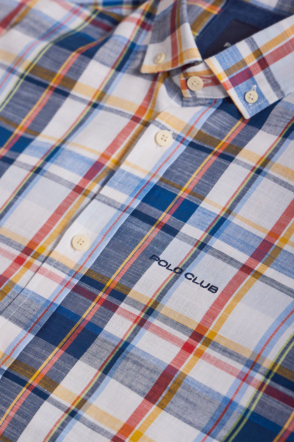 Camisa de cuadros en tonos multicolor con logo Polo Club - Image 7