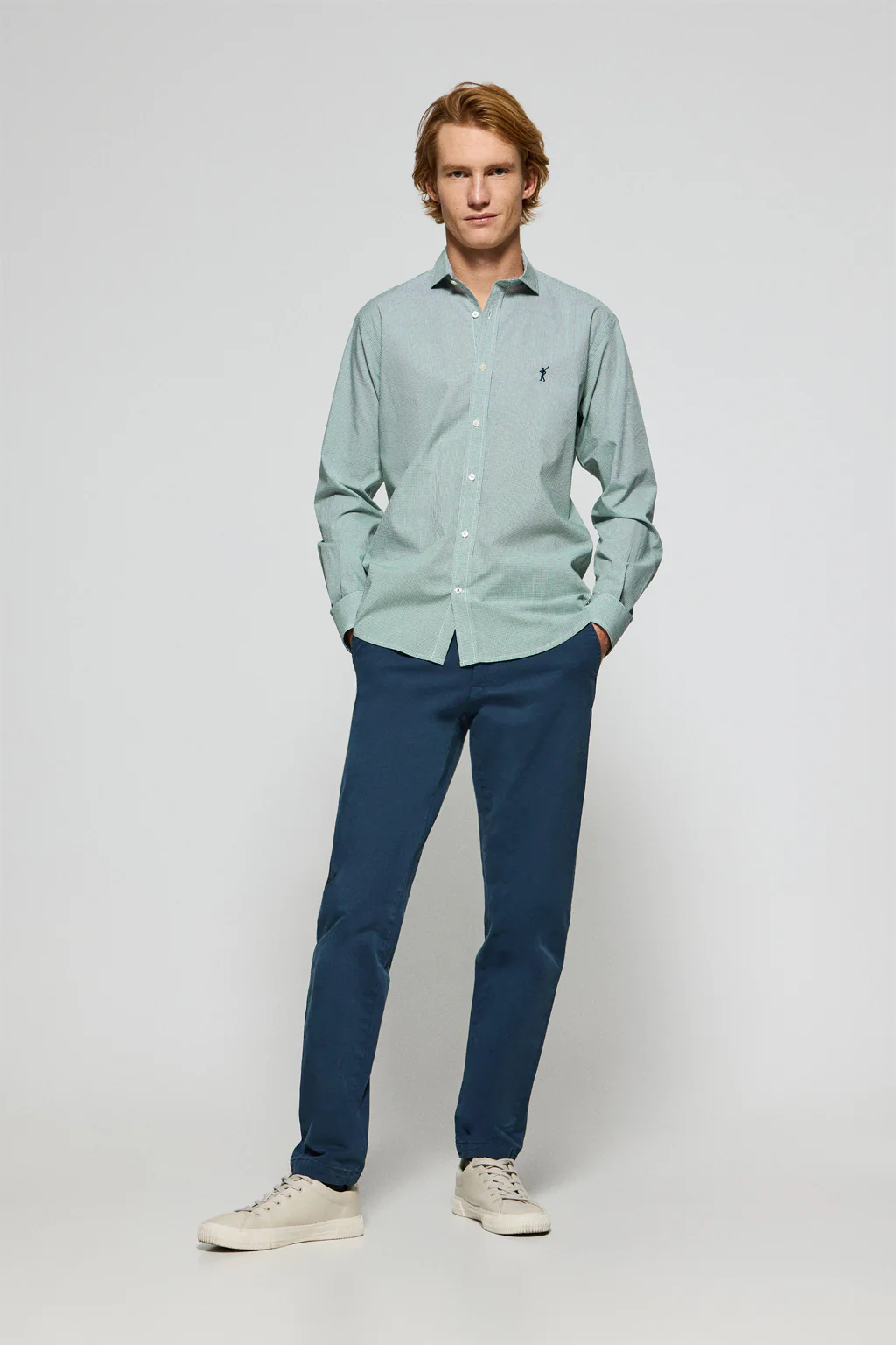 Camisa Arizona de cuadro vichy verde con bordado Rigby Go - Image 4