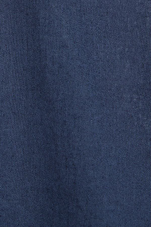 Camisa azul marino de lino y algodón regular fit con logo bordado - Image 12