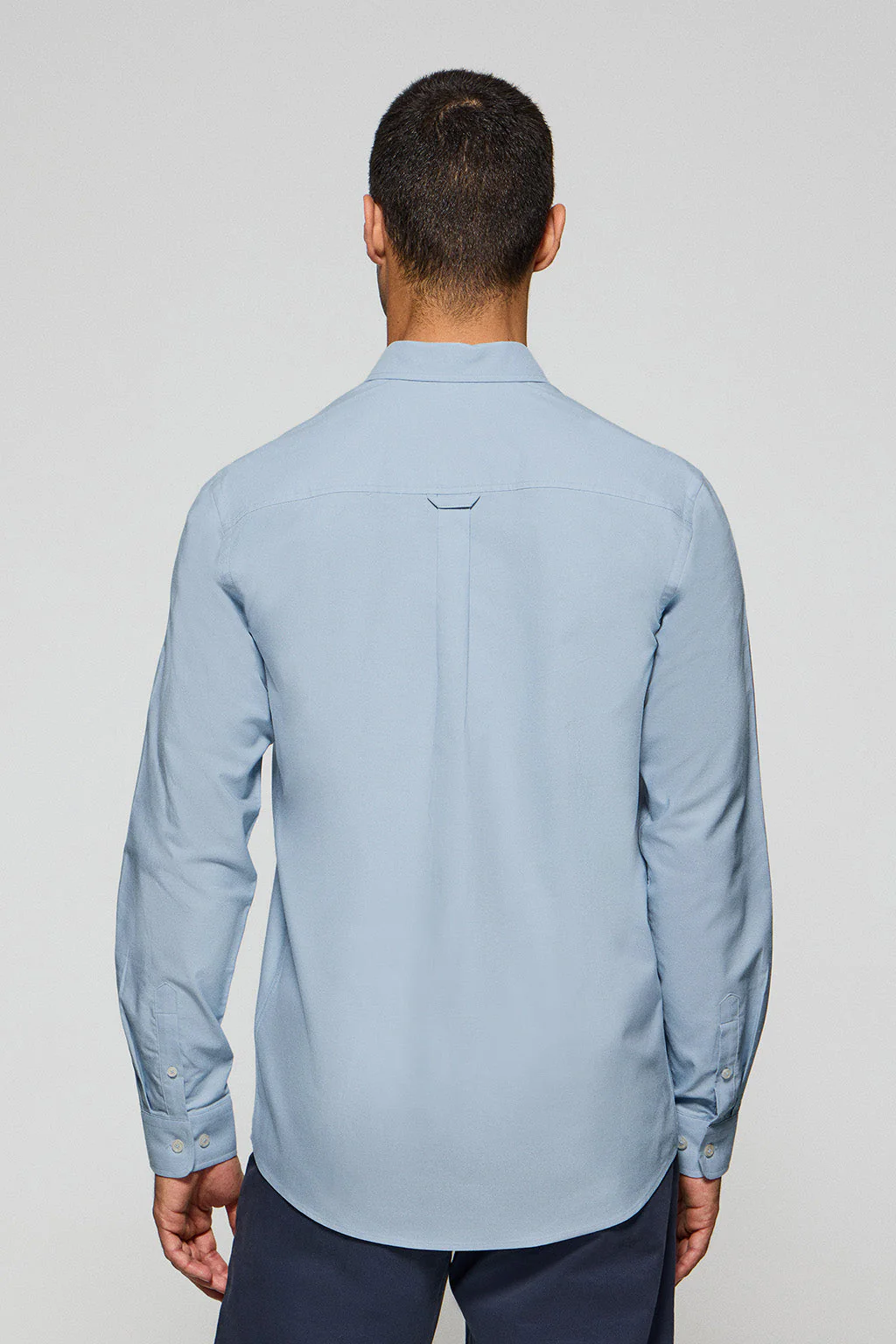 Camisa lisa oxford azul celeste con logo bordado Polo Club - Image 2