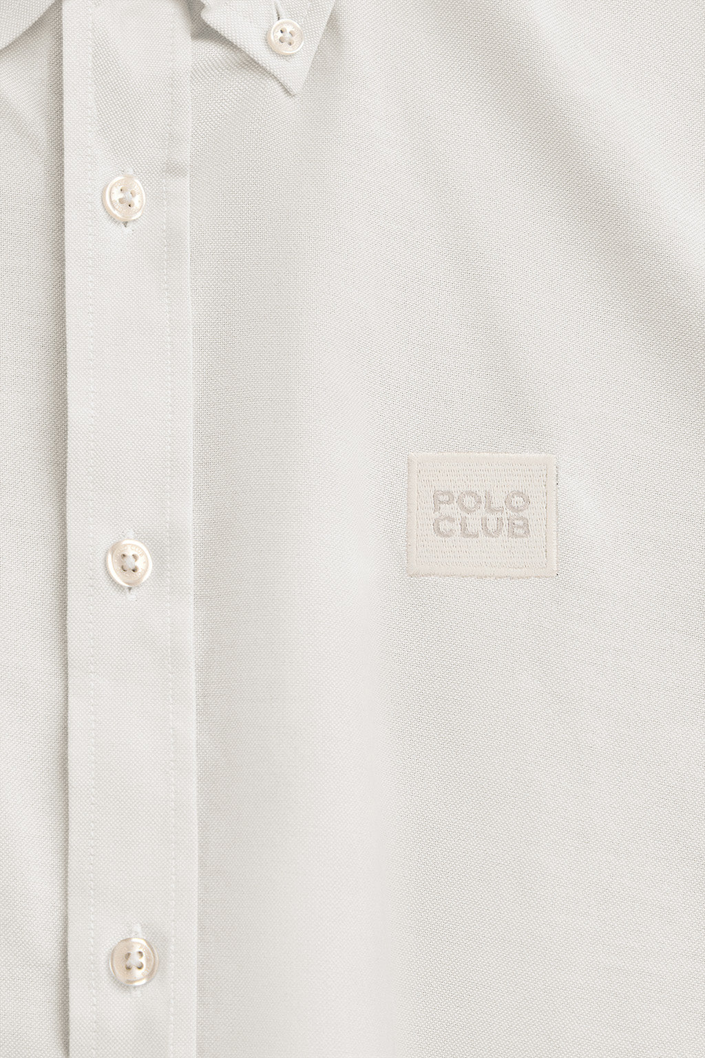 Camisa color crudo de corte regular y cuello abotonado con logo Polo Club - Image 7