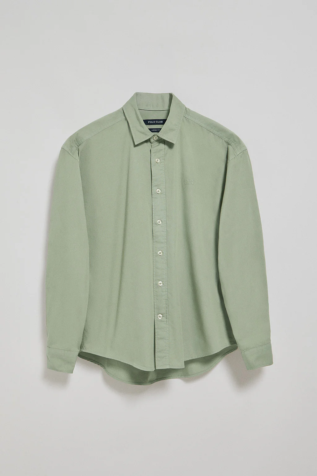 Camisa loose fit verde jade con logo bordado Polo Club - Image 7