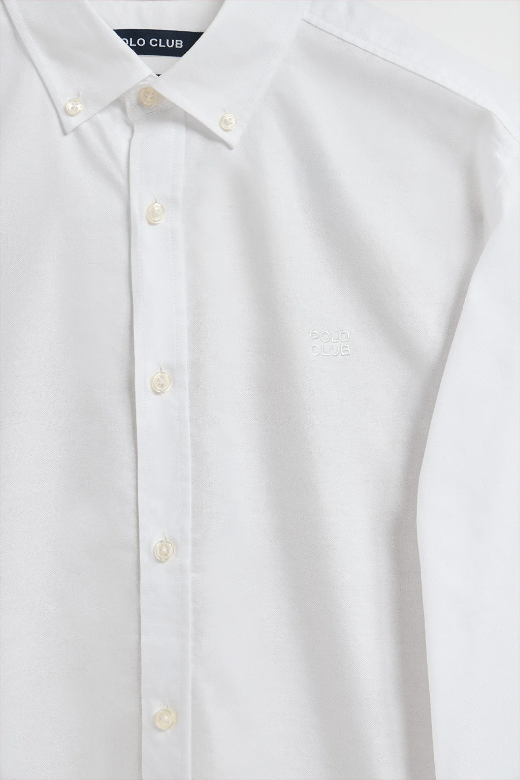 Camisa lisa oxford blanca con logo bordado Polo Club - Image 11