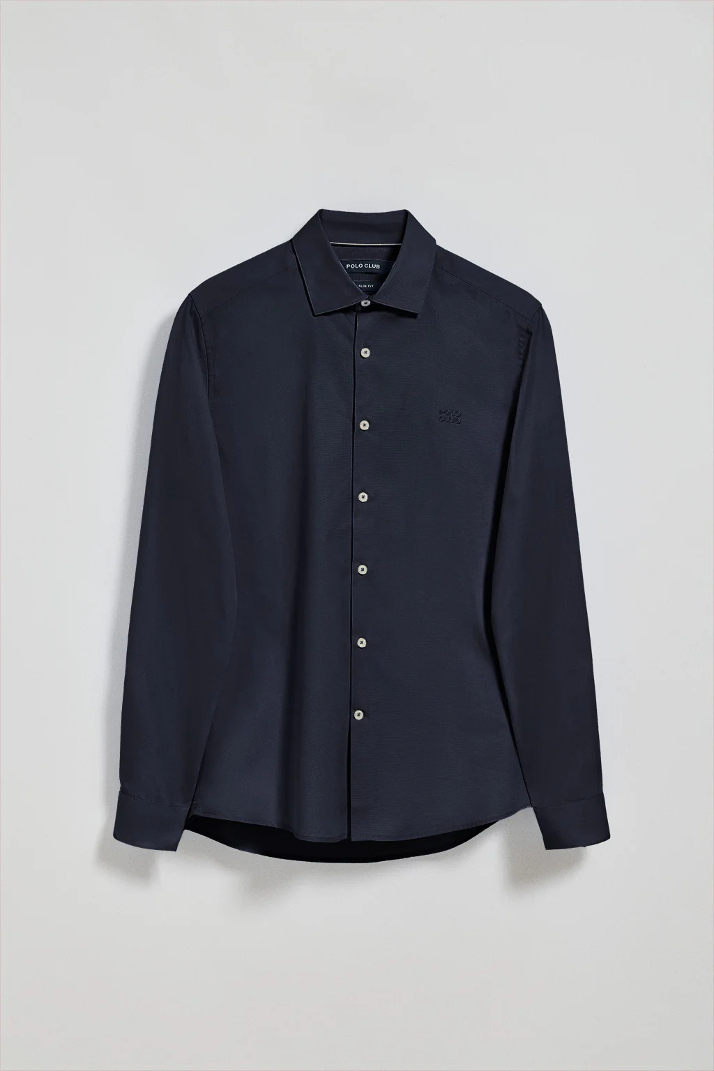 Camisa super slim fit popelín azul marino con logo bordado Polo Club - Image 5