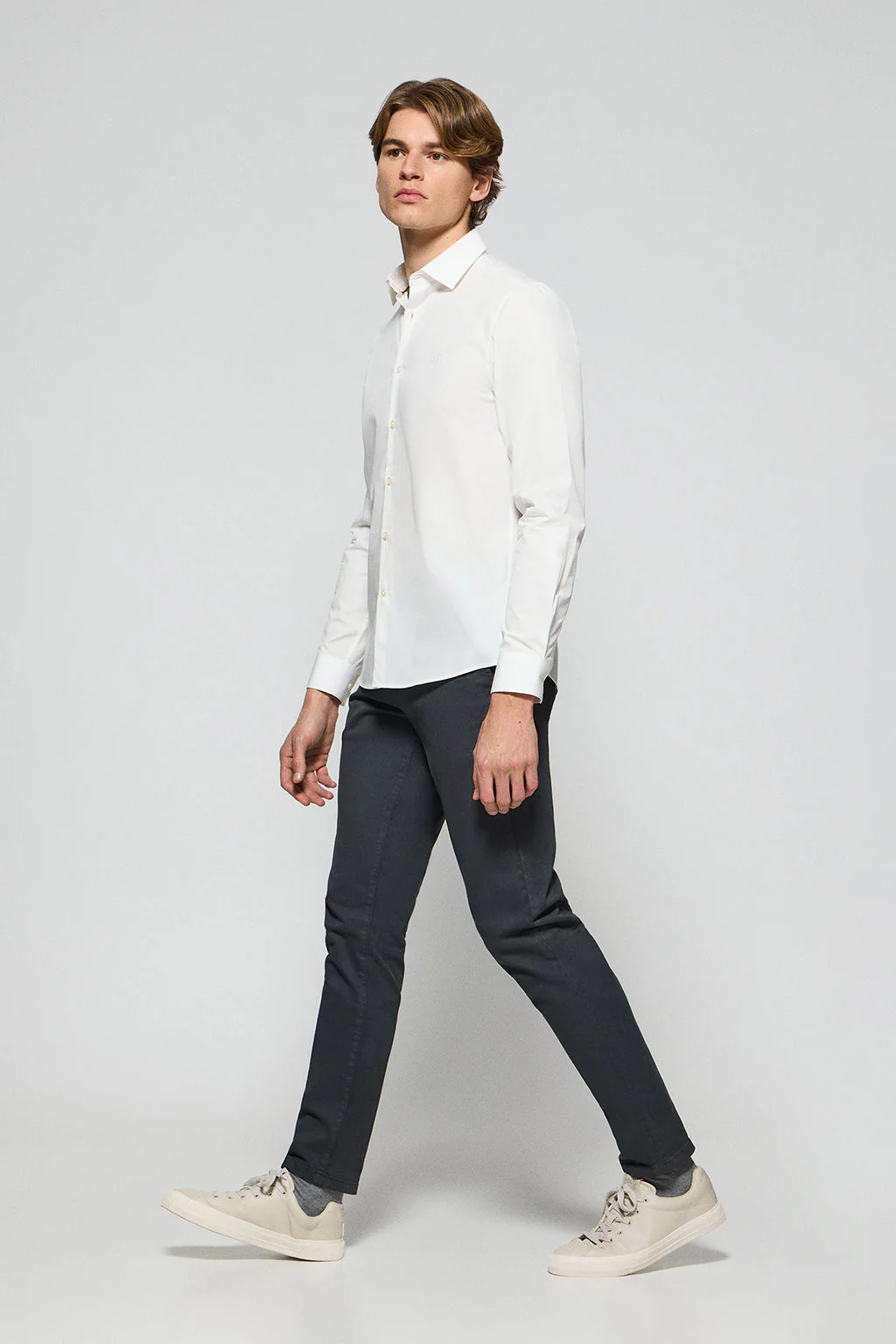 Camisa super slim fit popelín blanca con logo bordado Polo Club - Image 3