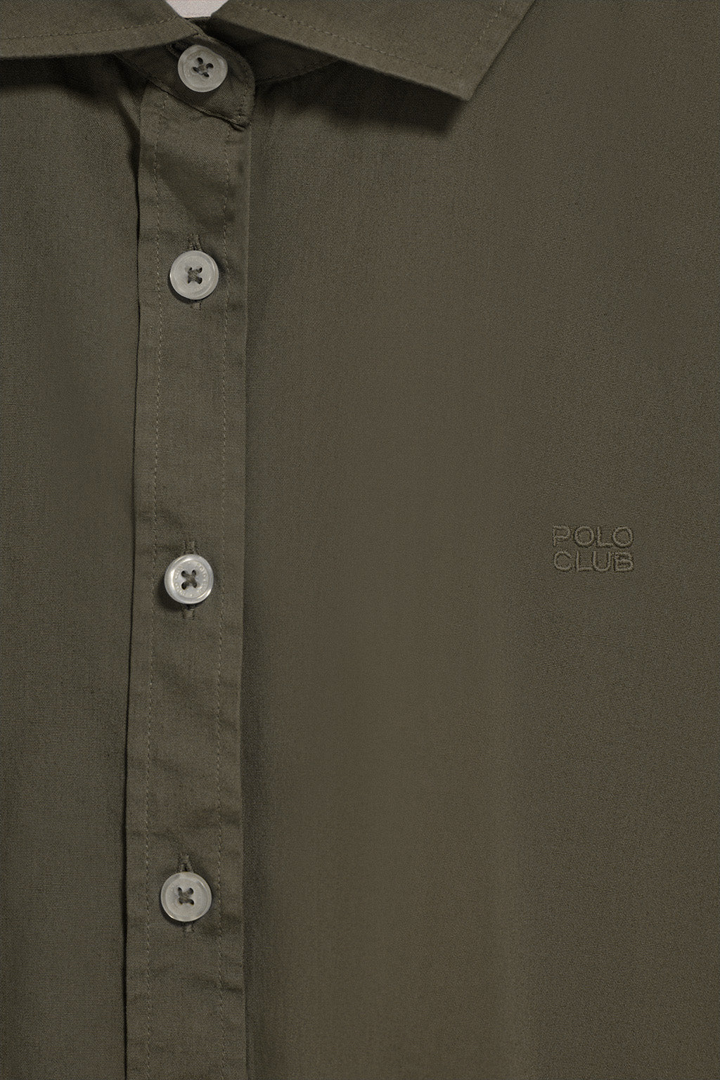 Camisa loose fit verde con logo block Polo Club - Image 10