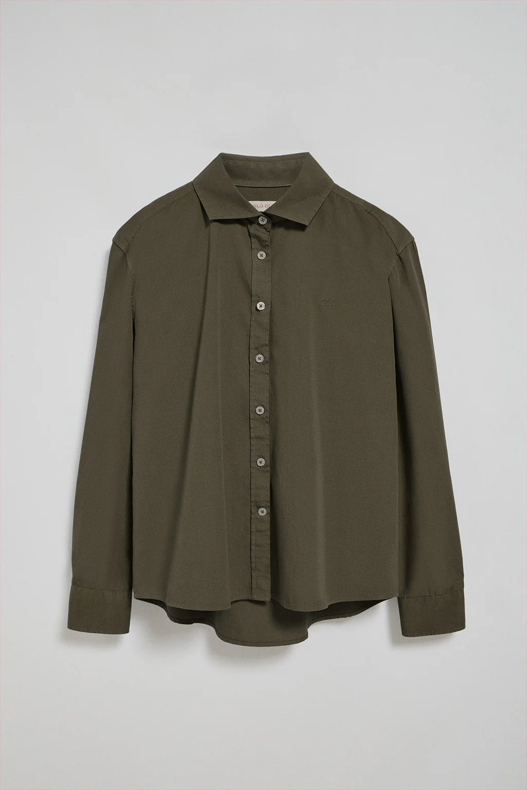 Camisa loose fit verde con logo block Polo Club - Image 8