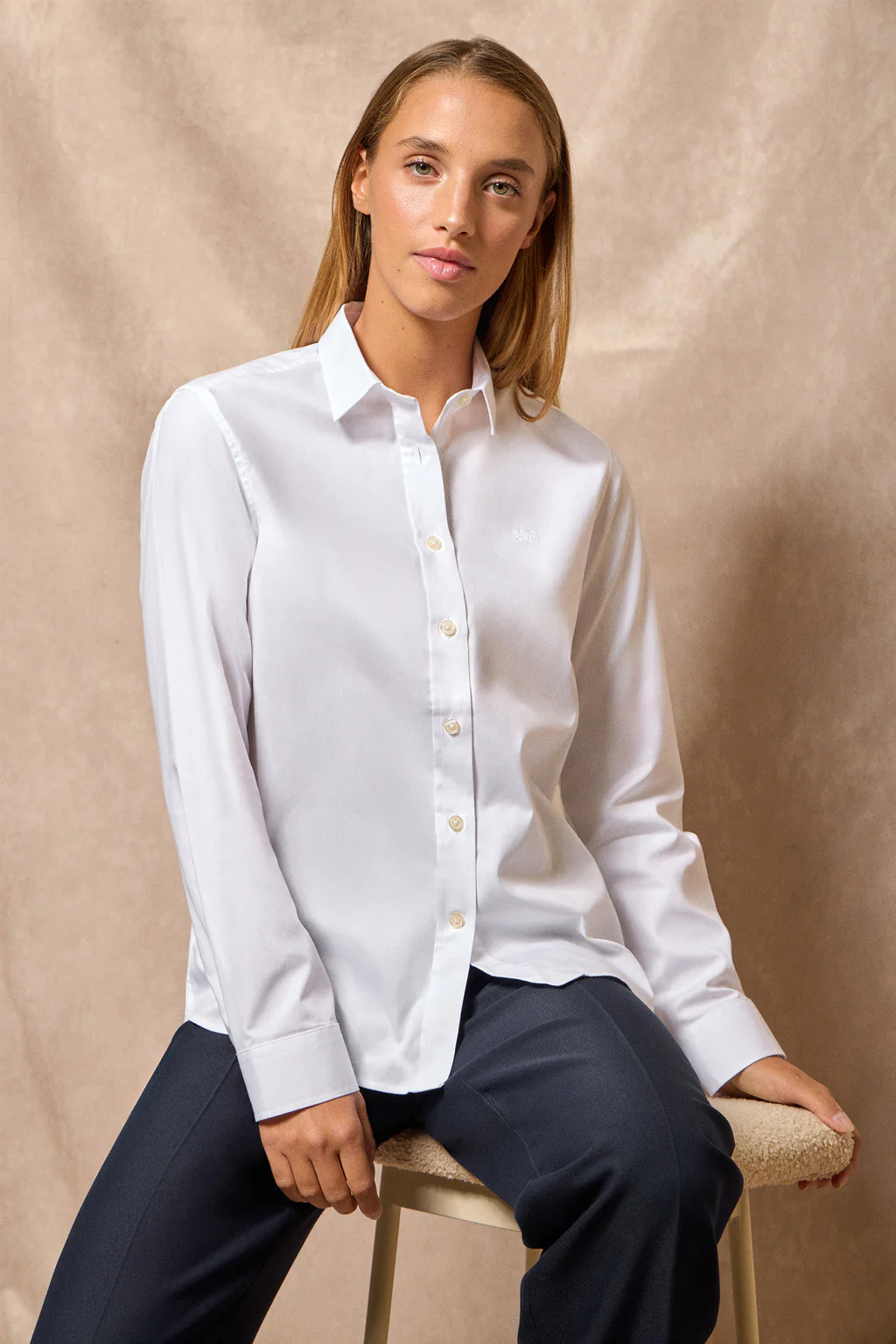Camisa regular fit blanca con bordado Polo Club - Image 5