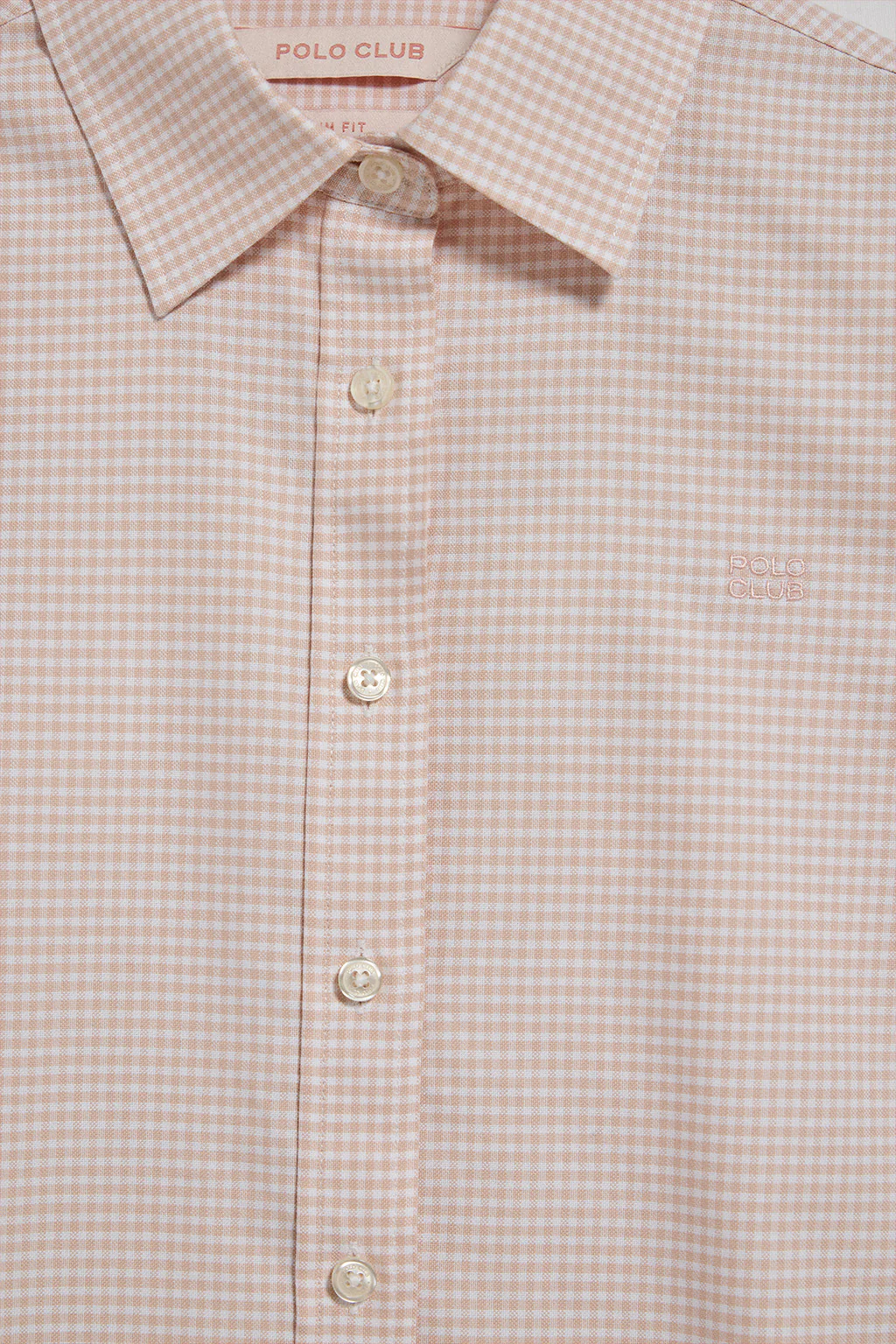 Camisa cuadro vichy rosa con logo bordado Polo Club - Image 10