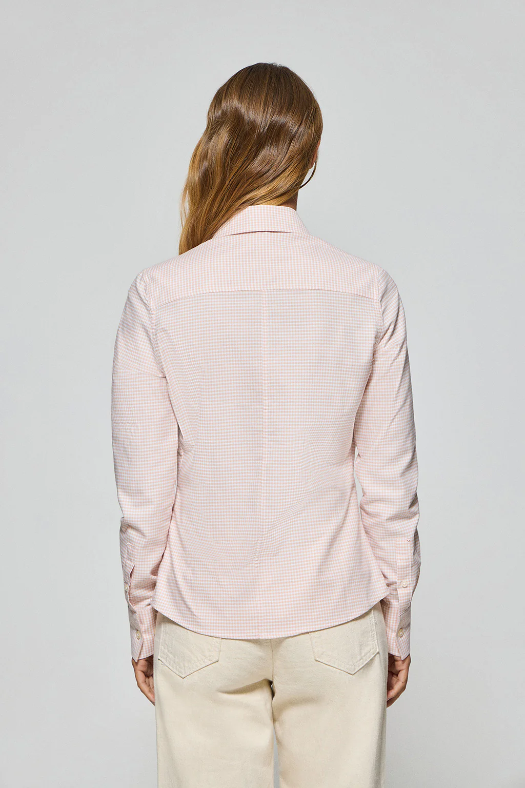 Camisa cuadro vichy rosa con logo bordado Polo Club - Image 2