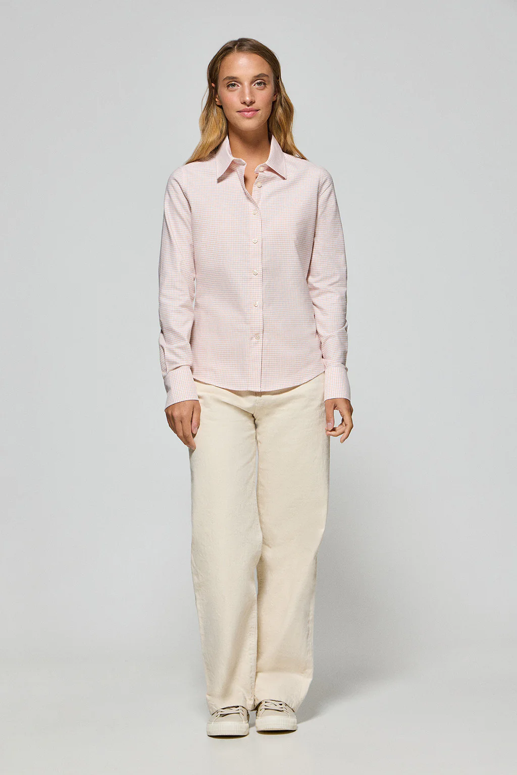 Camisa cuadro vichy rosa con logo bordado Polo Club - Image 4