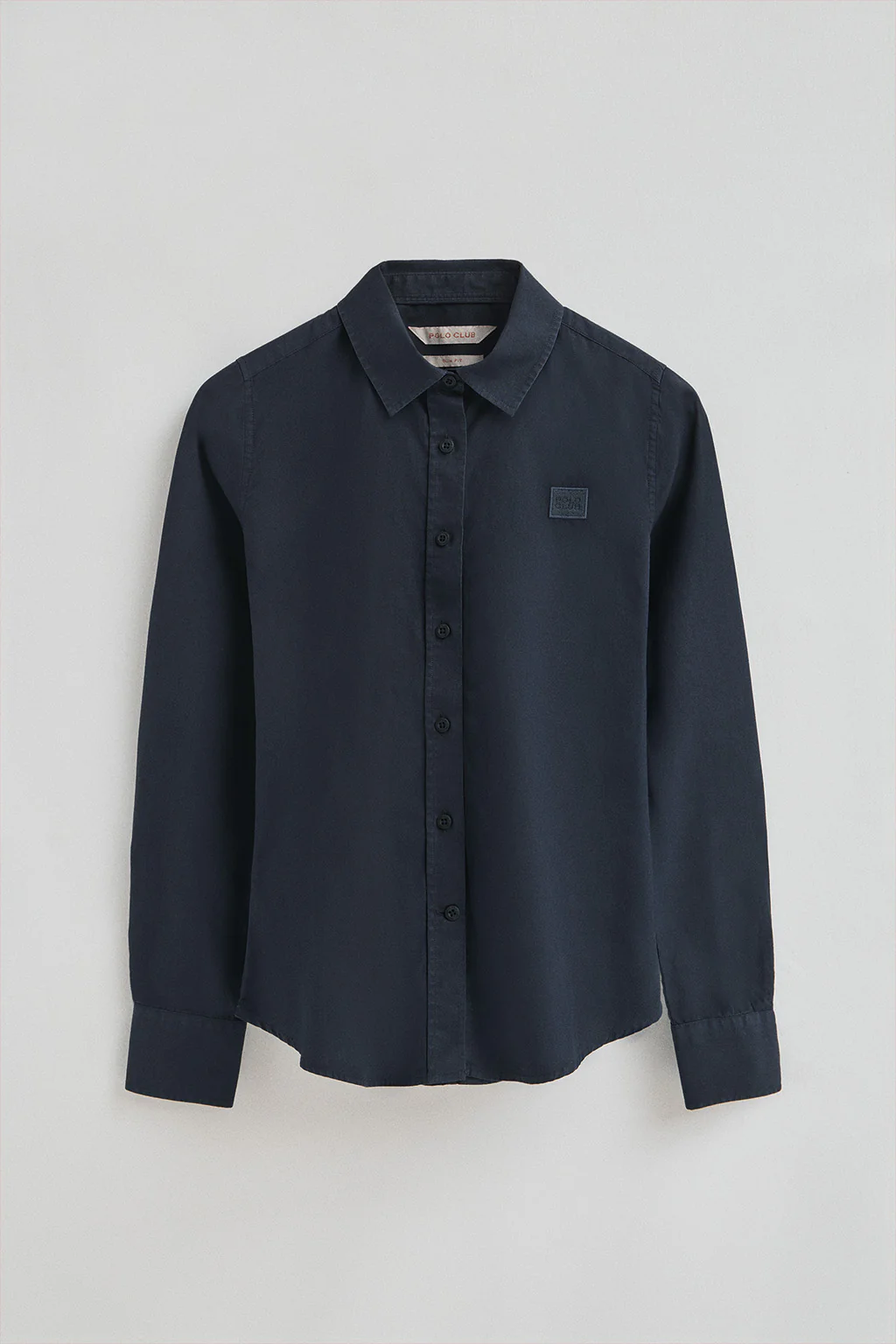 Camisa azul marino de corte slim con logo Polo Club - Image 6