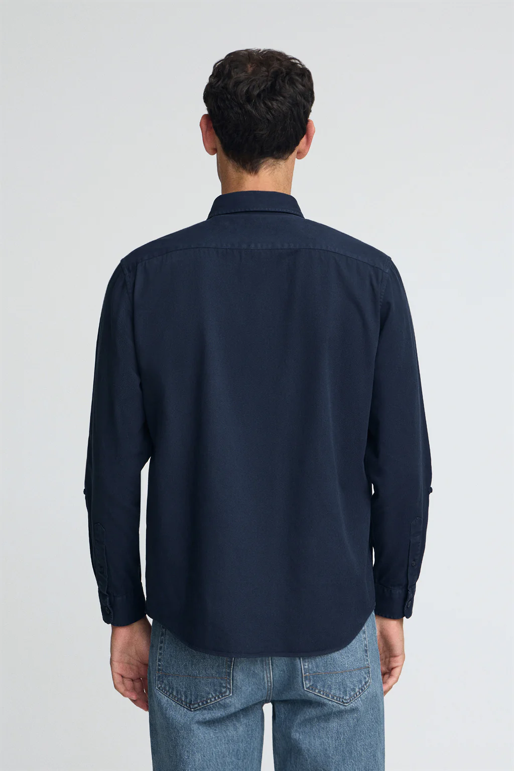 Camisa azul marino de corte regular con logo Polo Club - Image 5