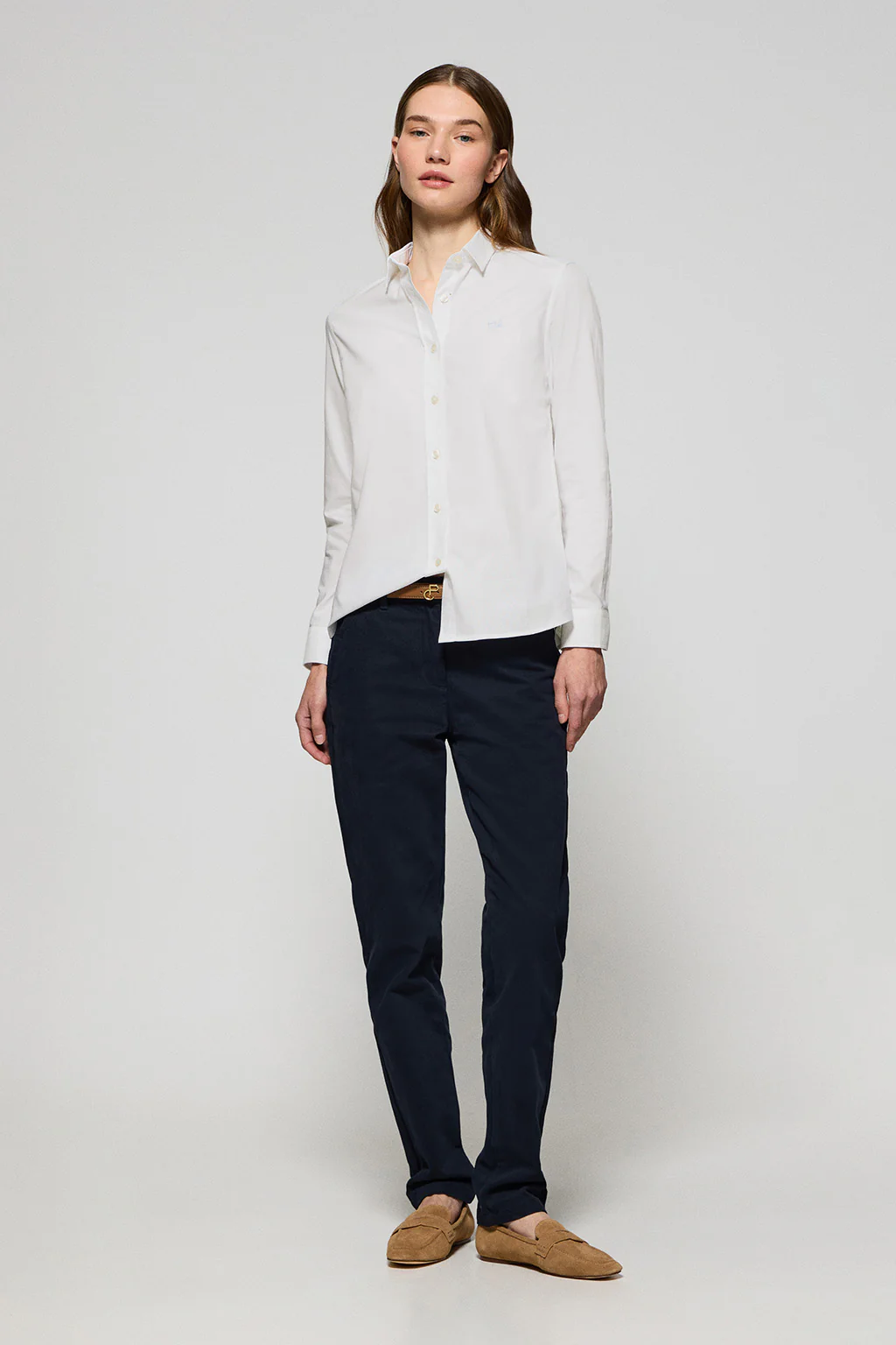 Camisa regular fit blanca con bordado Polo Club - Image 3