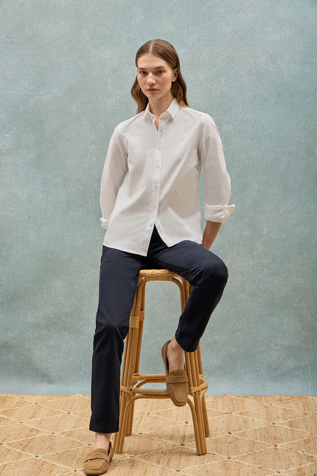 Camisa regular fit blanca con bordado Polo Club - Image 4
