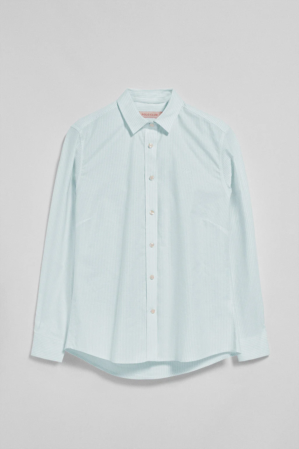 Camisa a rayas color aguamarina con logo bordado - Image 7