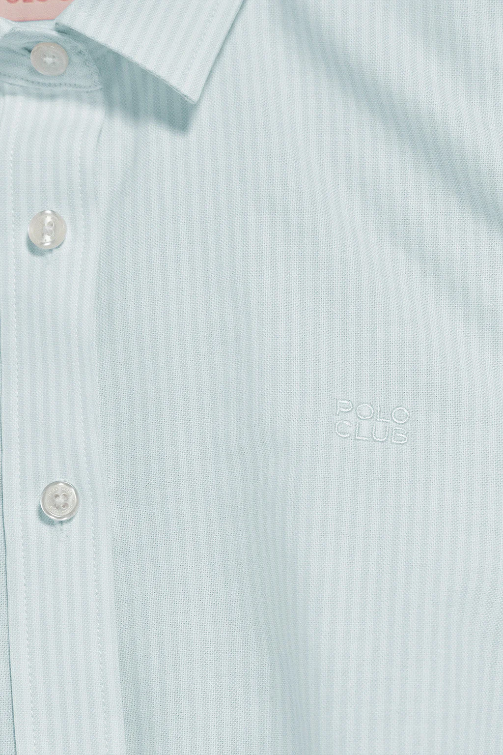Camisa a rayas color aguamarina con logo bordado - Image 8