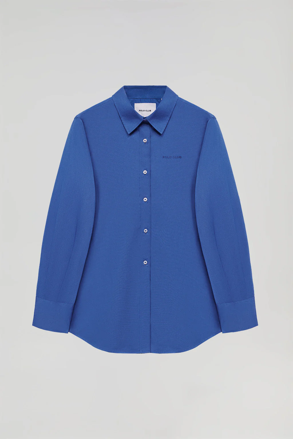 Camisa Cape azul royal oversize con bordado minimal Polo Club - Image 7