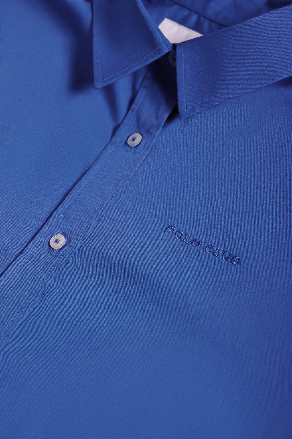 Camisa Cape azul royal oversize con bordado minimal Polo Club - Image 8