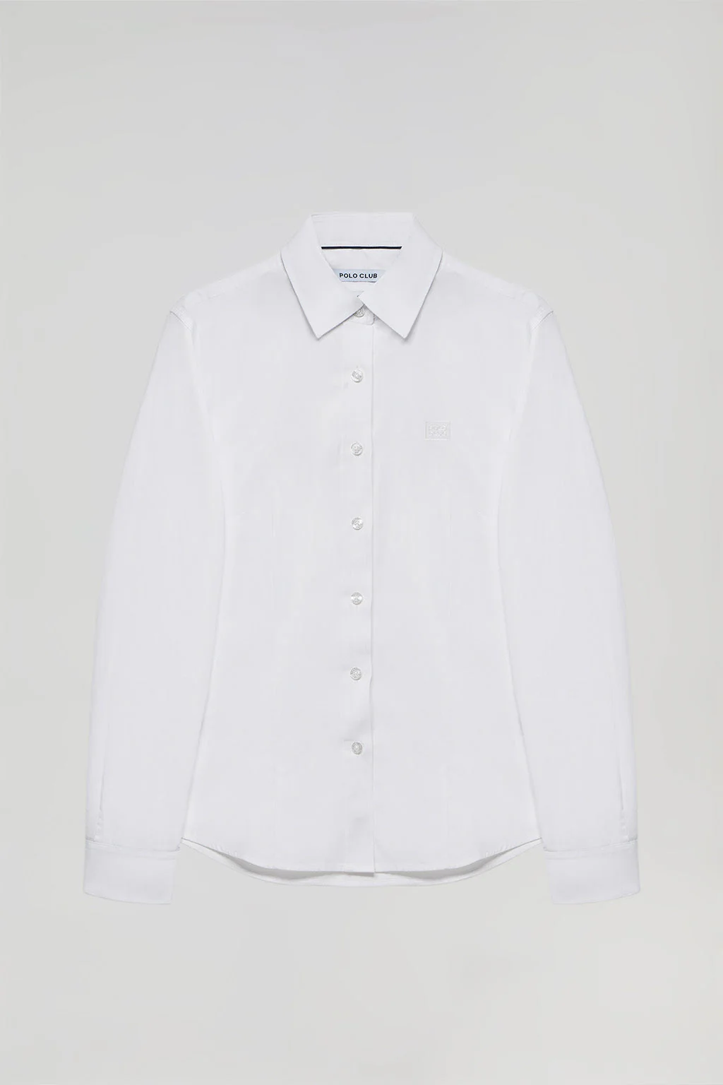 Camisa blanca Slim fit de popelín con logo - Image 12