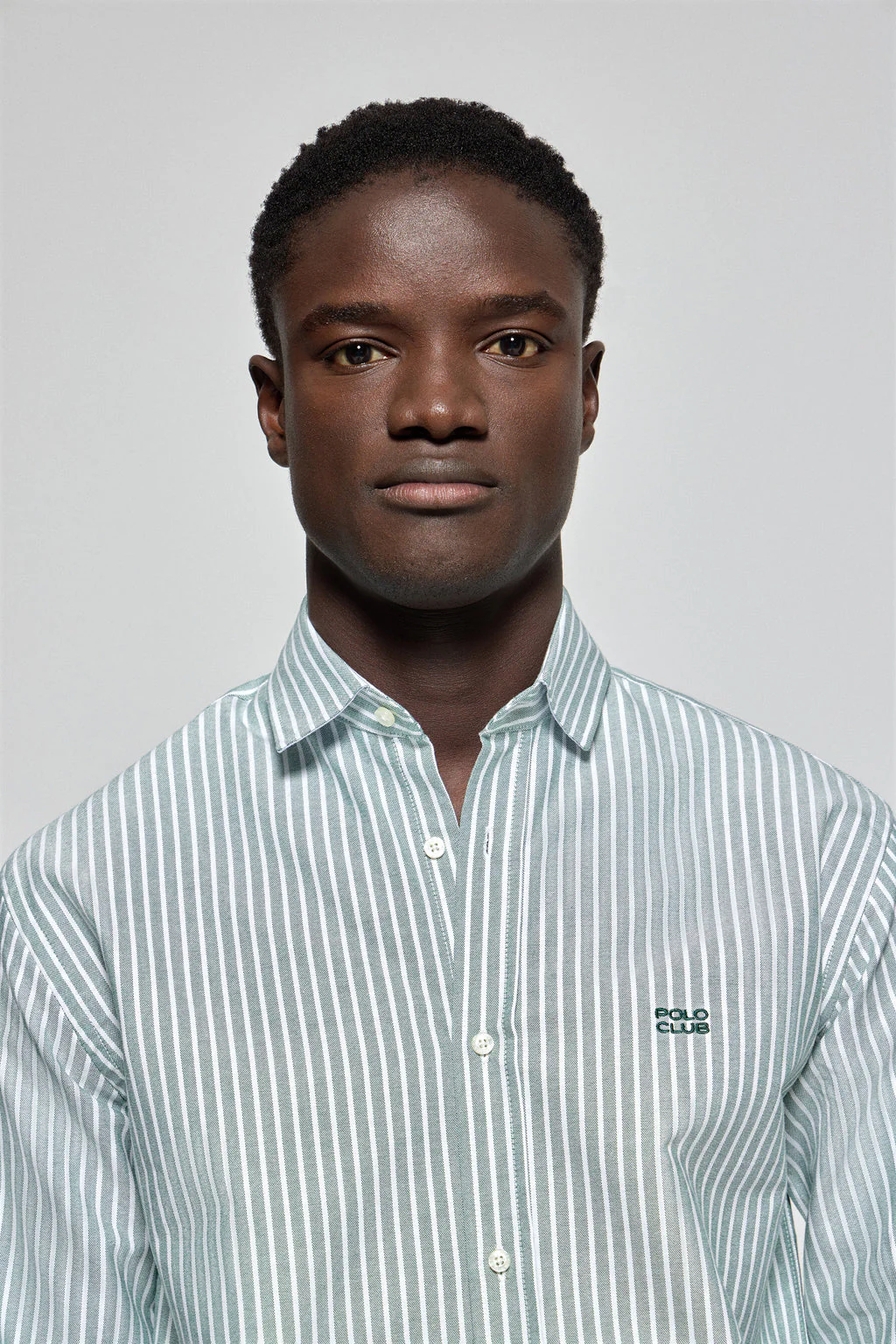 Camisa Columbia de rayas verde con bordado Polo Club - Image 2