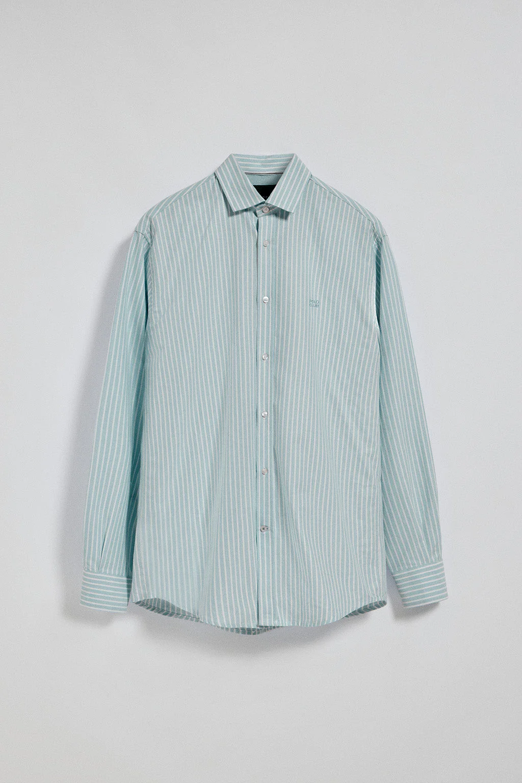 Camisa Columbia de rayas verde con bordado Polo Club - Image 9
