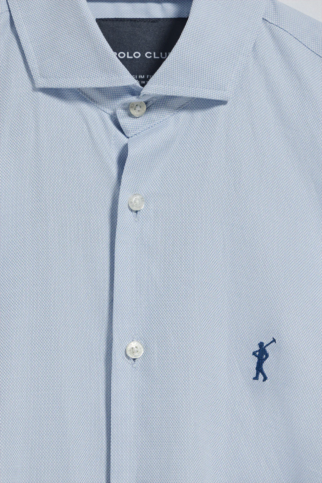Camisa Cornell microestructura azul celeste con bordado Rigby Go - Image 6