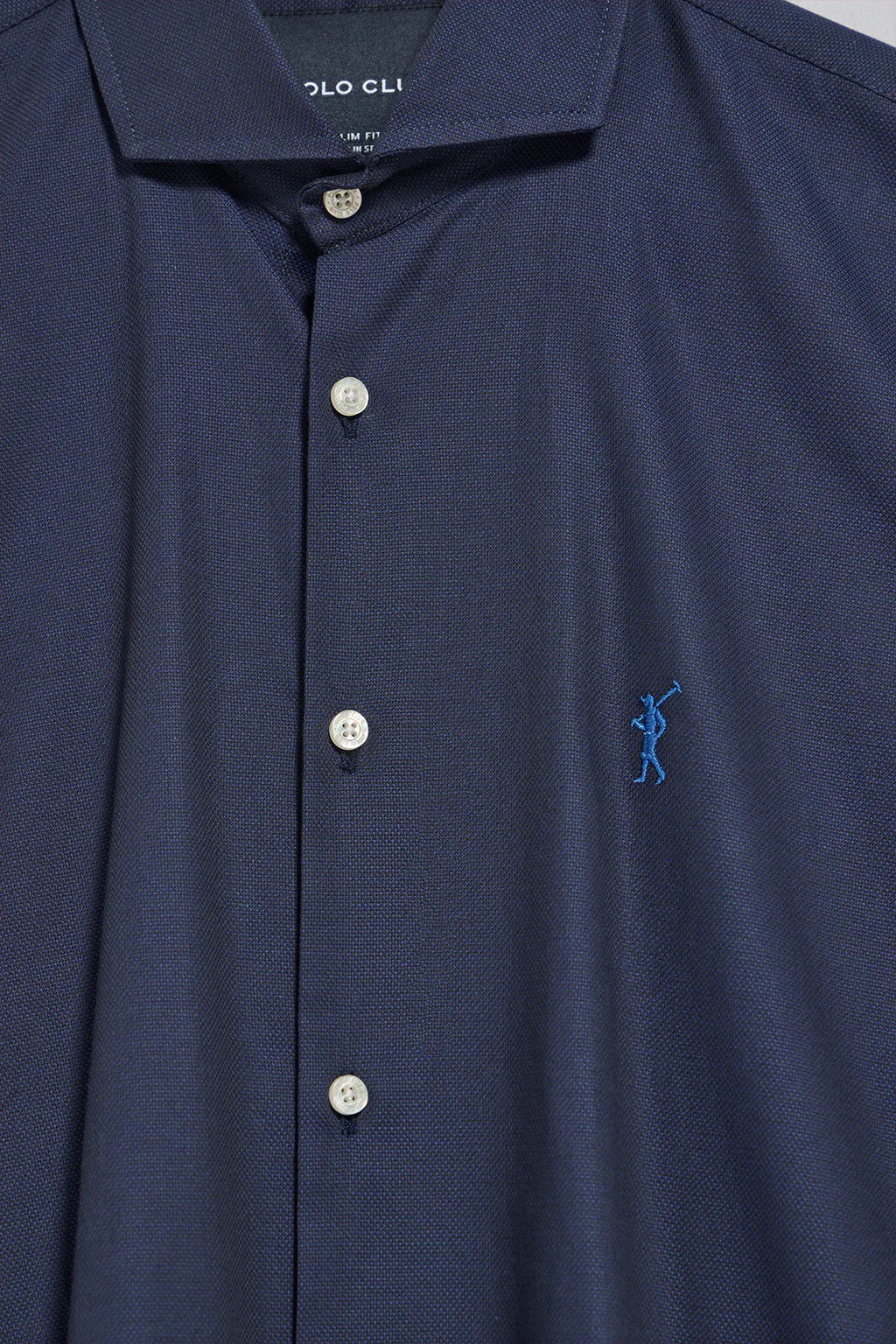 Camisa Cornell microestructura azul marino con bordado Rigby Go - Image 6