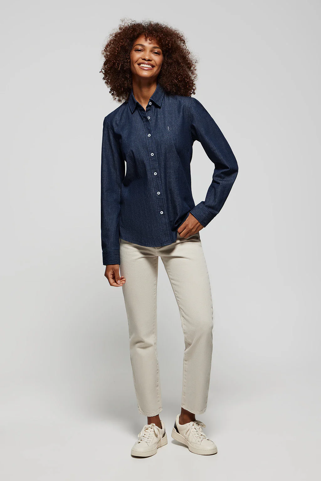 Camisa denim Slim fit con logo bordado Rigby Go - Image 2