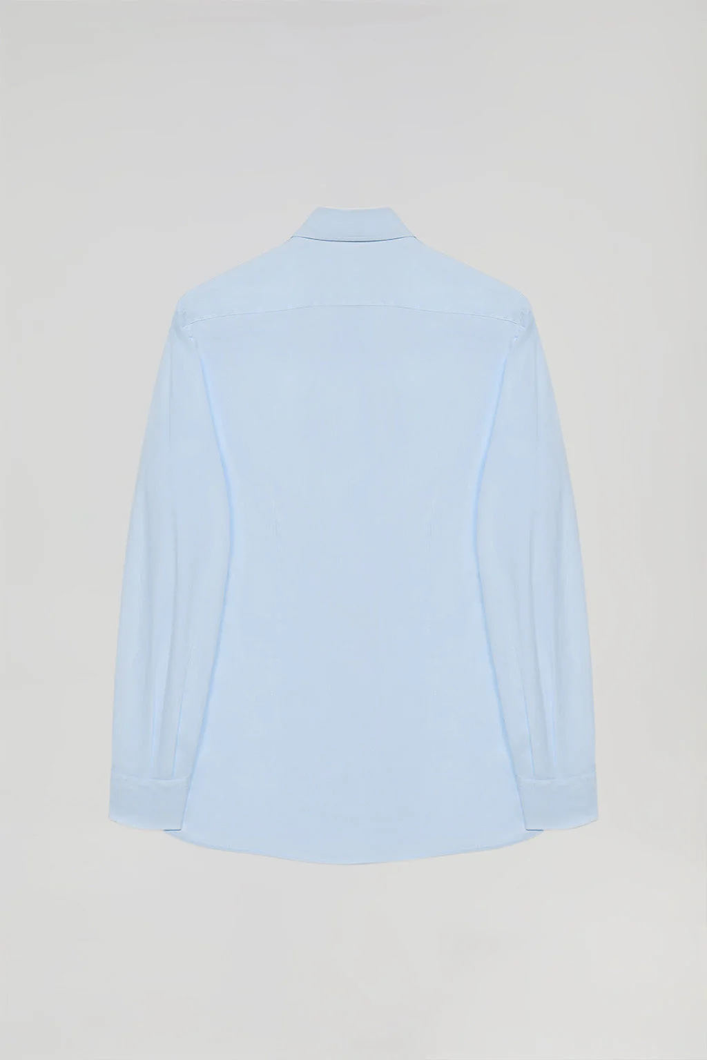 Camisa superslim fit azul celeste de algodón con logo Polo Club - Image 8