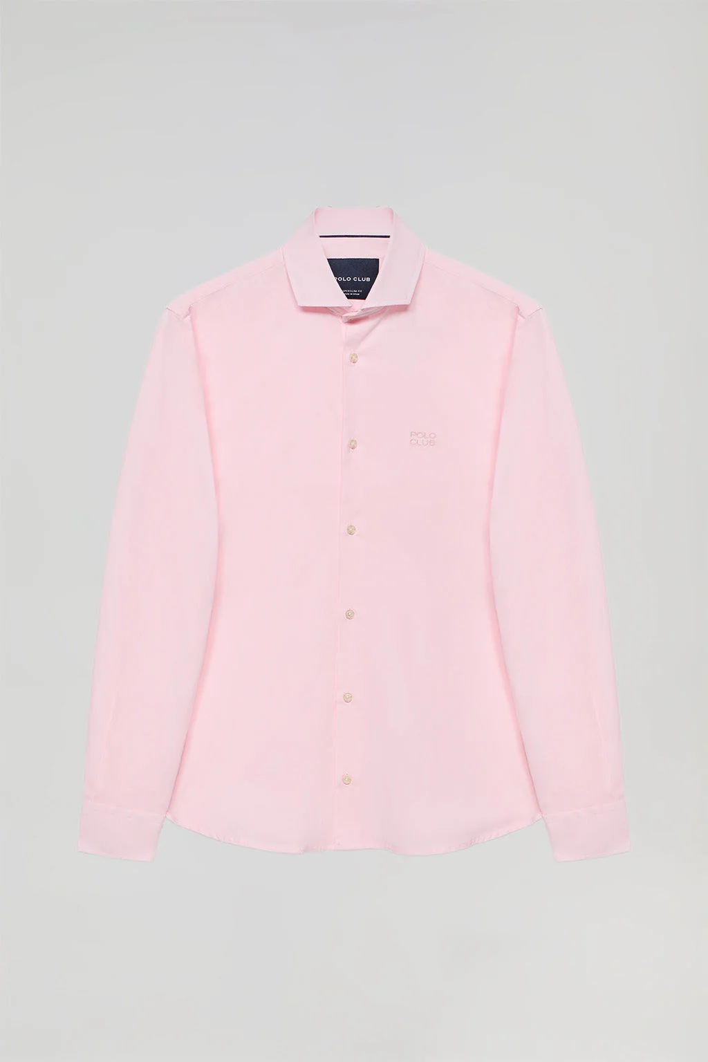 Camisa superslim fit rosa de algodón con logo Polo Club - Image 6