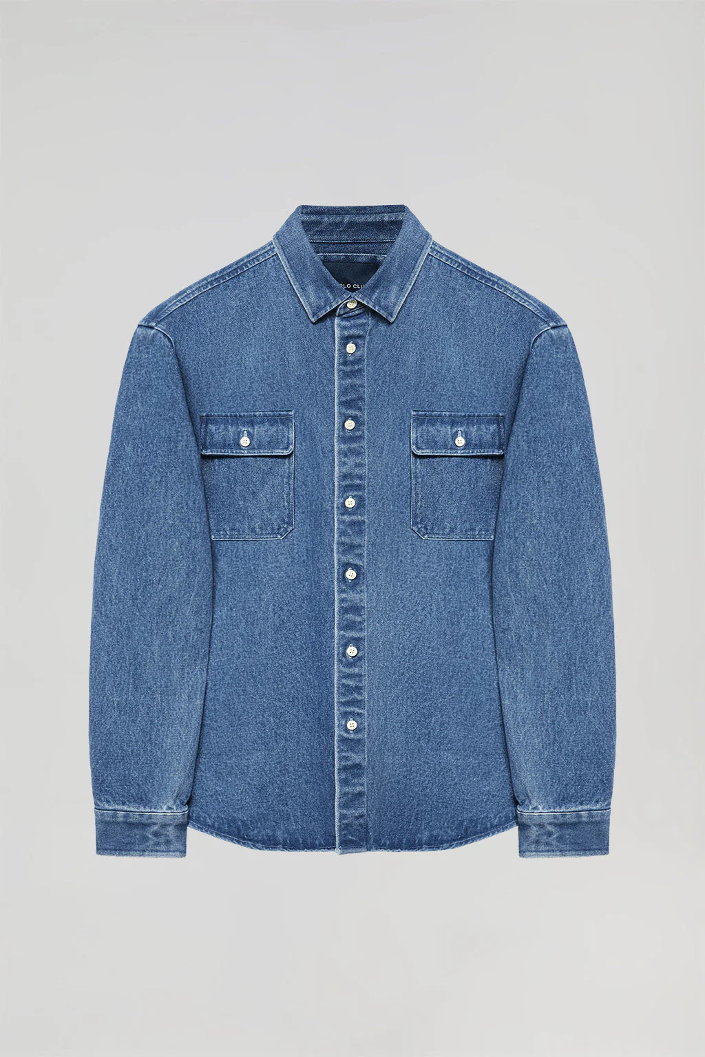Sobrecamisa denim con bolsillos y logo bordado Polo Club - Image 10