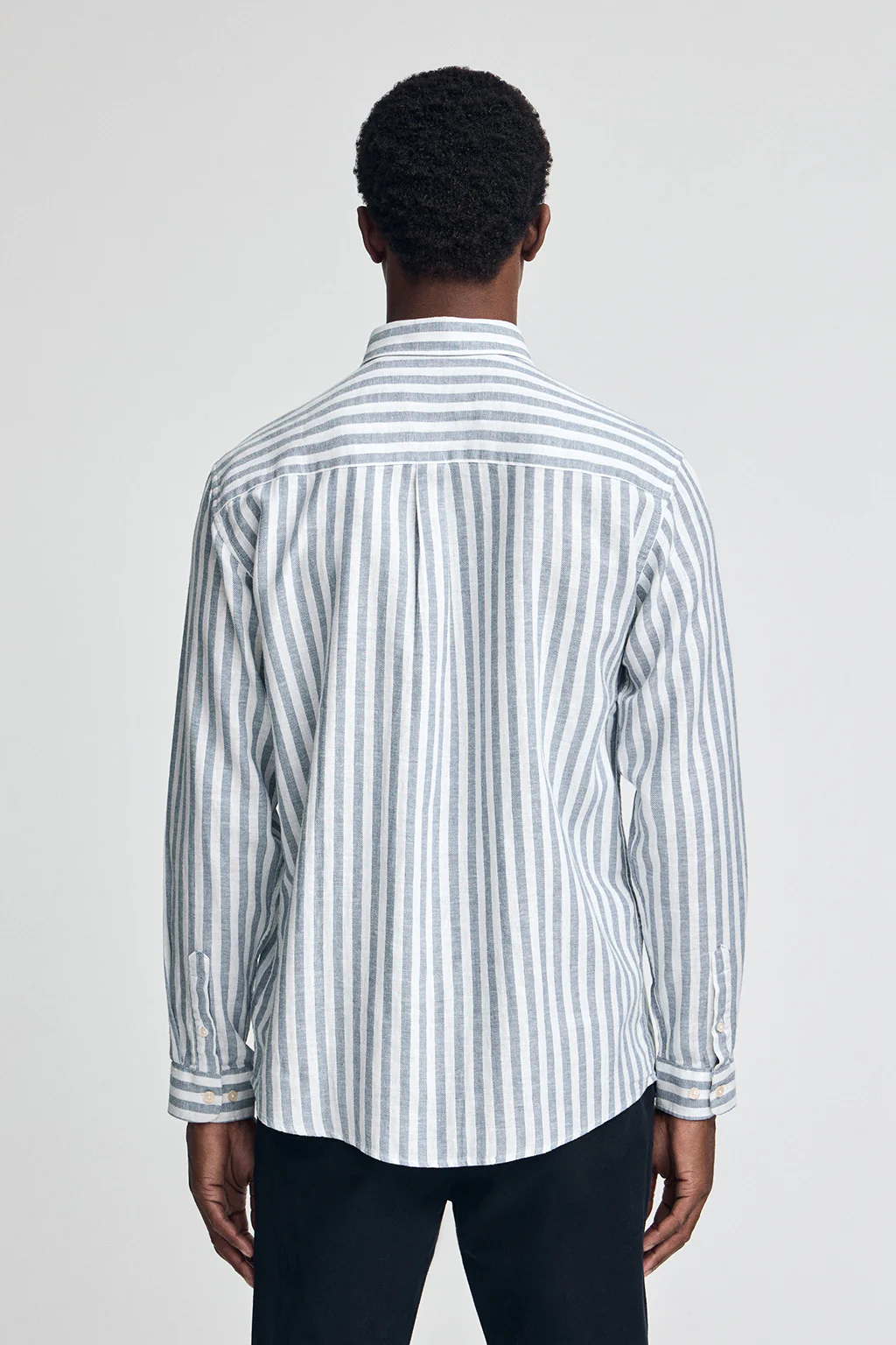 Camisa azul claro a rayas con logo Polo Club - Image 5
