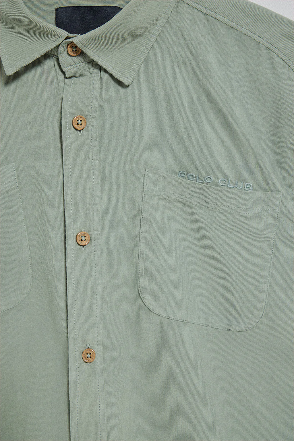 Camisa con bolsillos Massachusetts verde y bordado Polo Club - Image 3