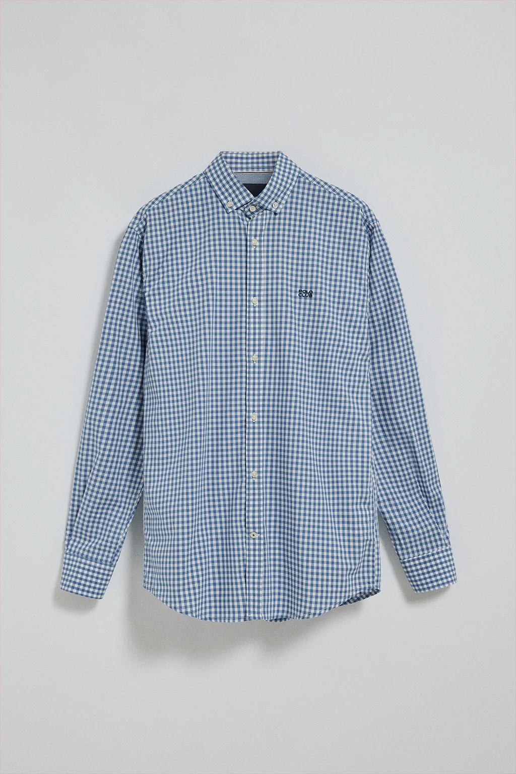Camisa Mataró azul de cuadro vichy con logo Polo Club - Image 9