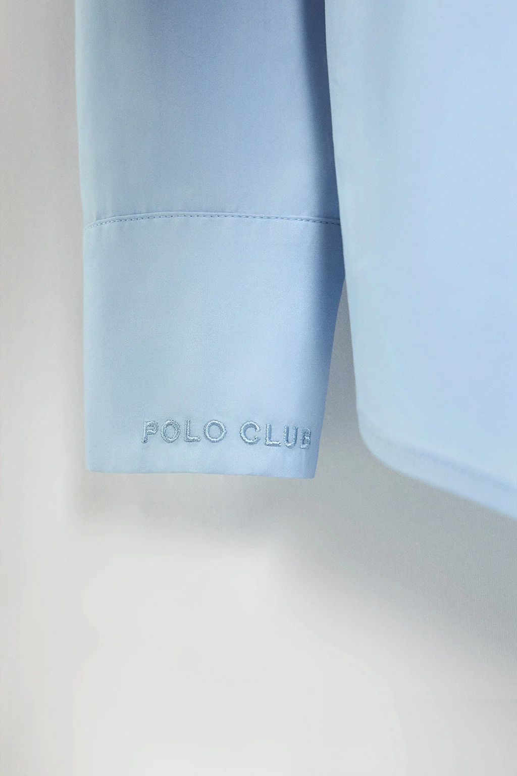 Camisa cruzada azul megan con detalles Polo Club - Image 8