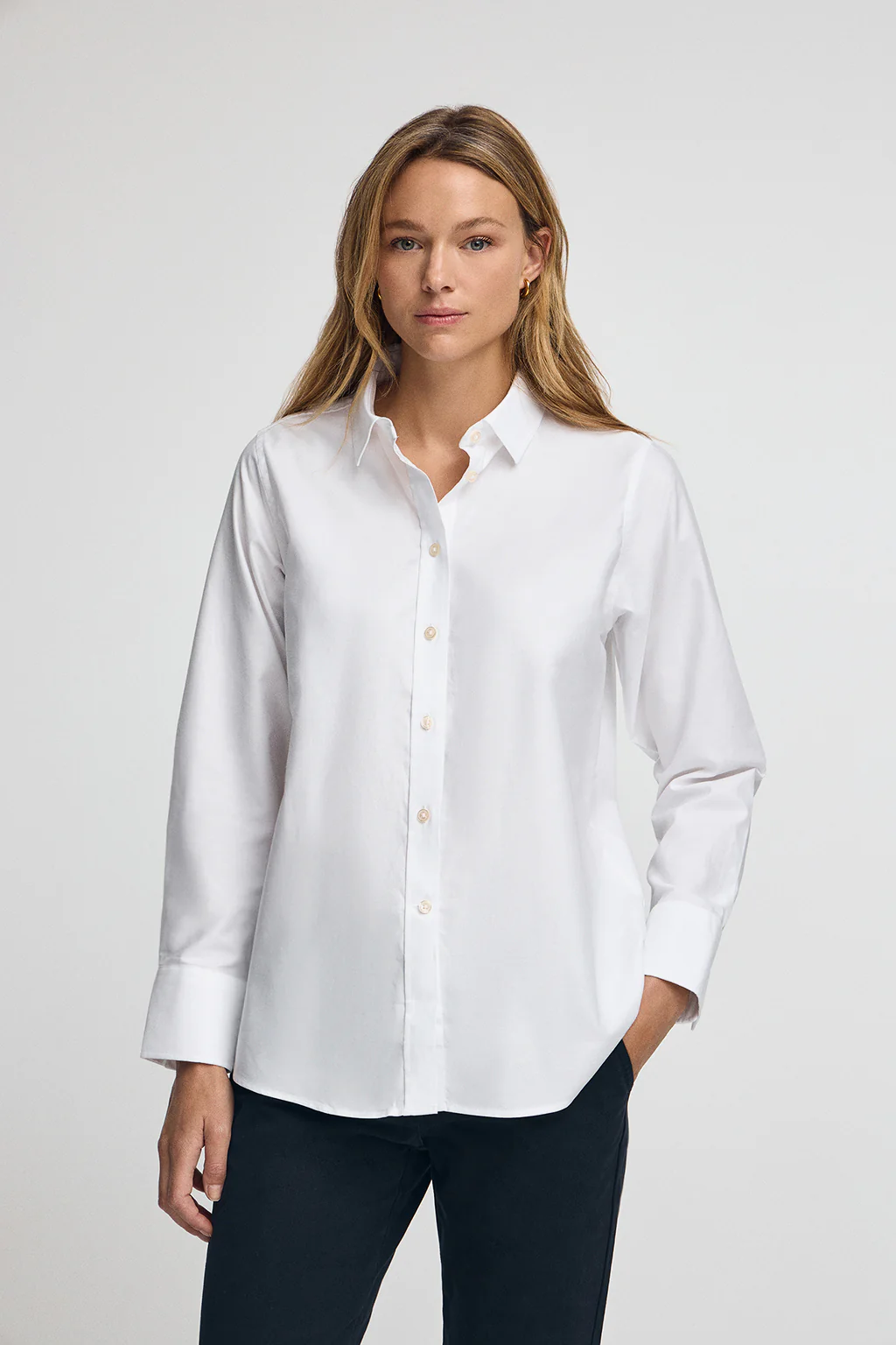 Camisa blanca de corte relajado con logo Polo Club - Image 2