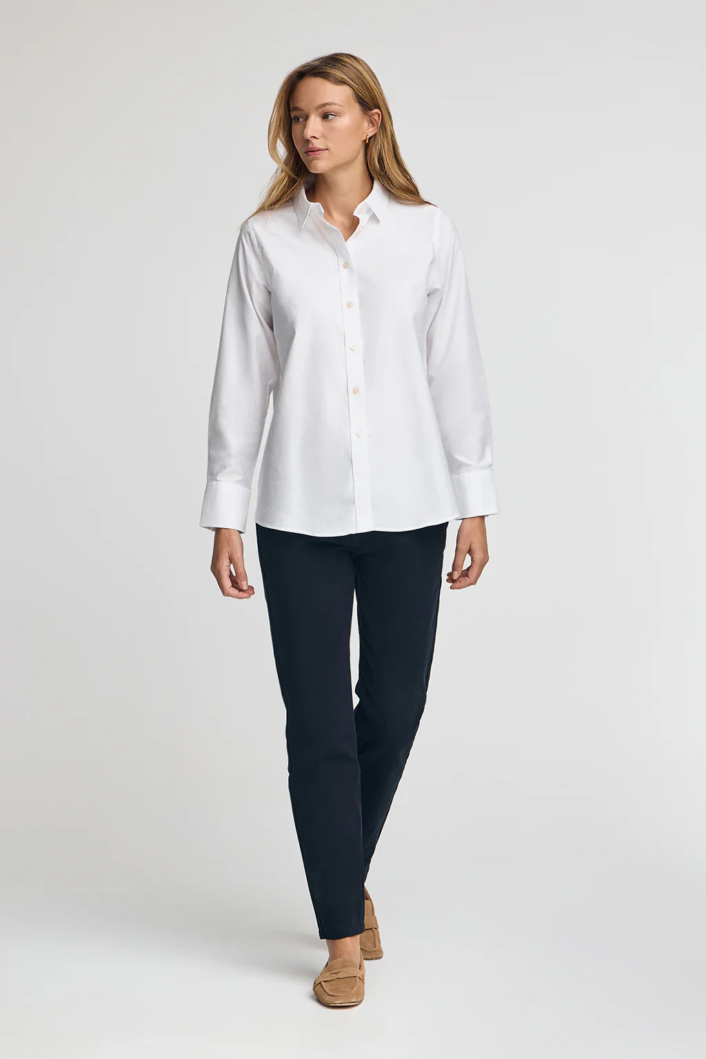 Camisa blanca de corte relajado con logo Polo Club - Image 4