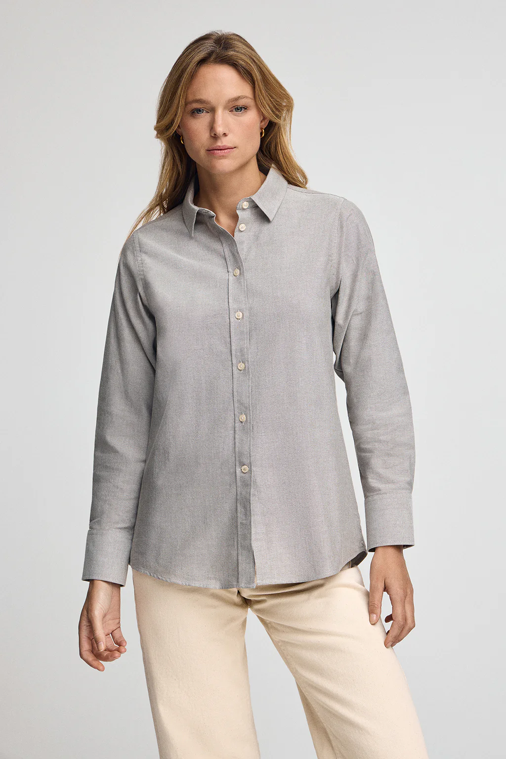 Camisa gris de corte relajado con logo Polo Club